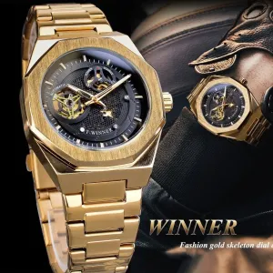 Casual Hollow Mechanical Movement Automatic Watch 
