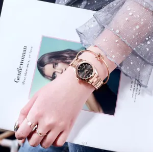 Casual Trendy Waterproof Diamond Fashion Watch Women 