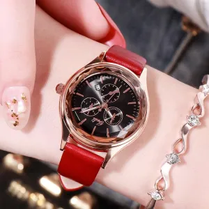 Casual Women's Student Quartz Calendar Wrist Watch 