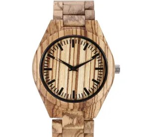 Casual Wood Quartz Movement Watch 