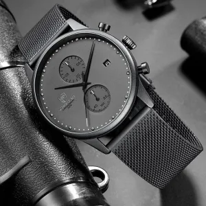CHEETAH Business Men's Watch Hot Selling Waterproof Steel Band Multifunctional Two Eyes 