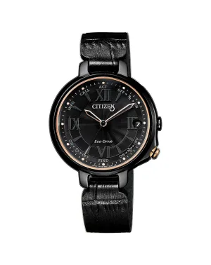 Citizen Eco-Drive 100th Anniversary Black Leather Strap Watch EE4055-17E 