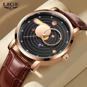 Classic Small And Simple Casual Quartz Leather Watch Strap Trend Watrproof Watch 