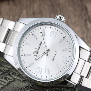 Classic Watch Waterproof Steel Belt Calendar 