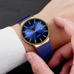 Cool Waterproof Multi-function Mesh Strap Watch 
