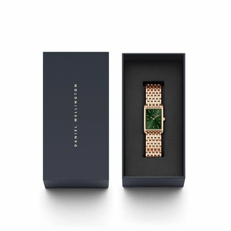 Daniel Wellington Bound 9-Link Emerald Sunray Rose Gold Watch