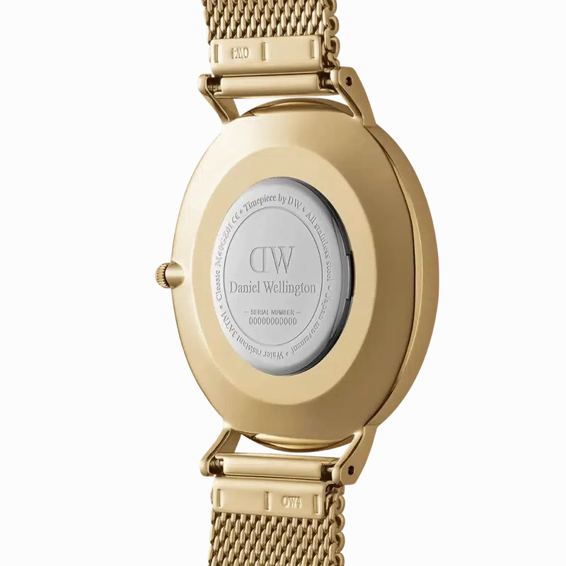 Daniel Wellington Classic Mesh Onyx Gold Watch 40mm