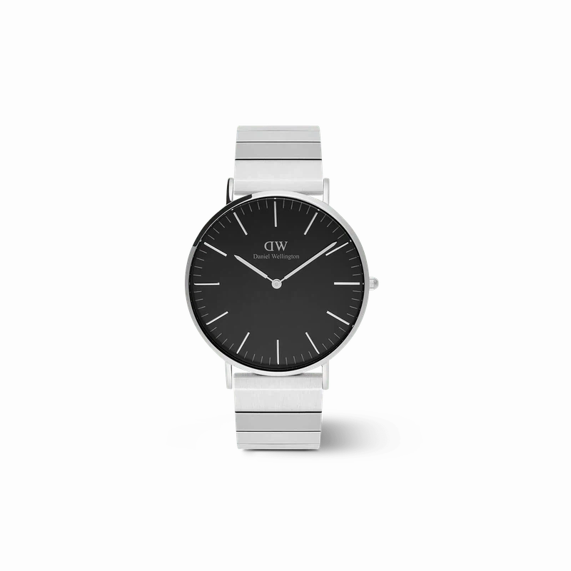 Daniel Wellington Classic Piano Link Onyx Silver Watch 40mm