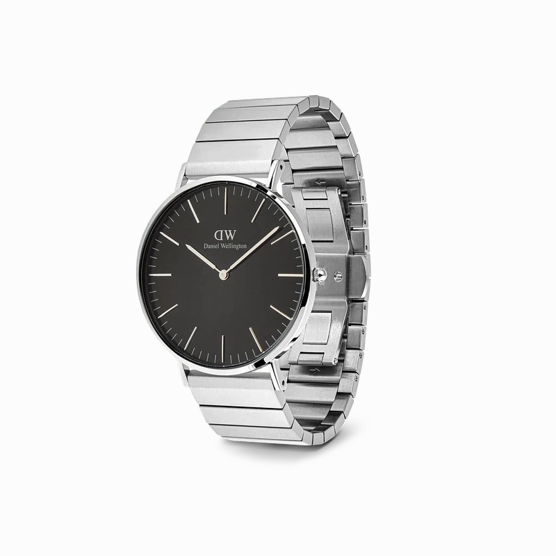 Daniel Wellington Classic Piano Link Onyx Silver Watch 40mm