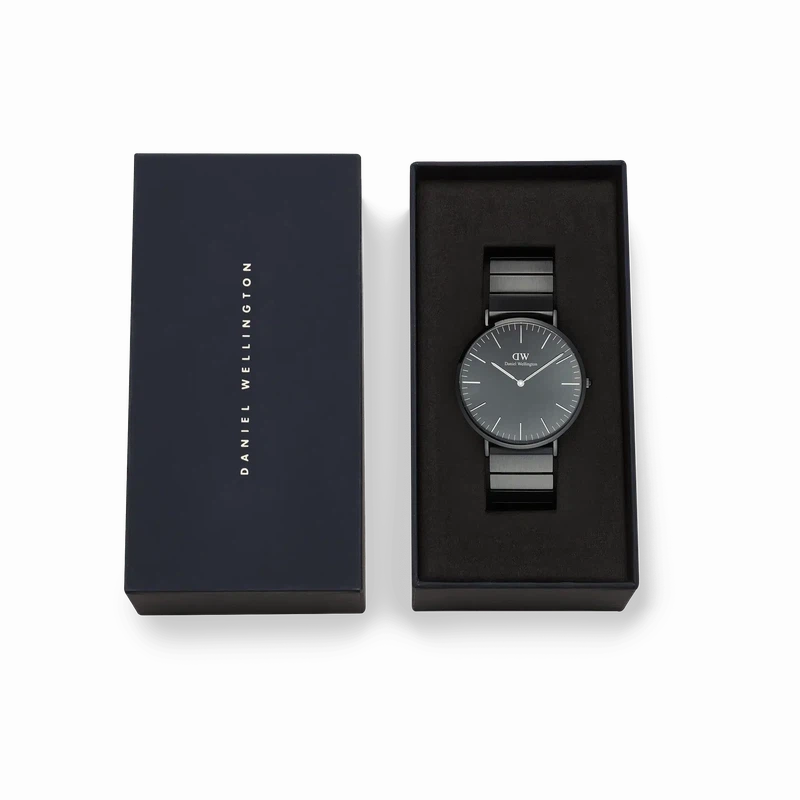 Daniel Wellington Classic Piano Link Onyx Unitone Watch 40mm