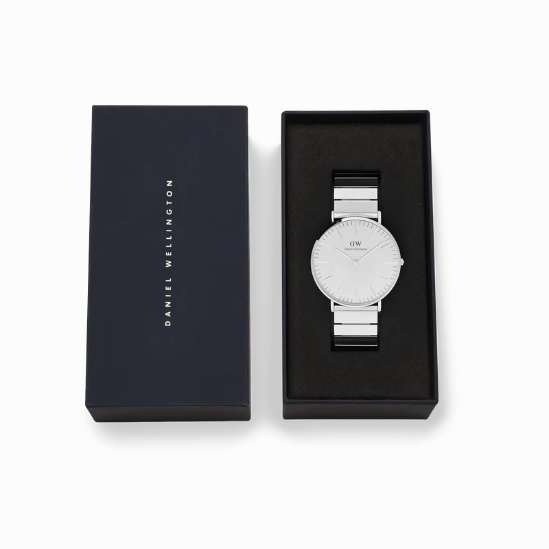 Daniel Wellington Classic Piano Link Silver Unitone Watch 40mm