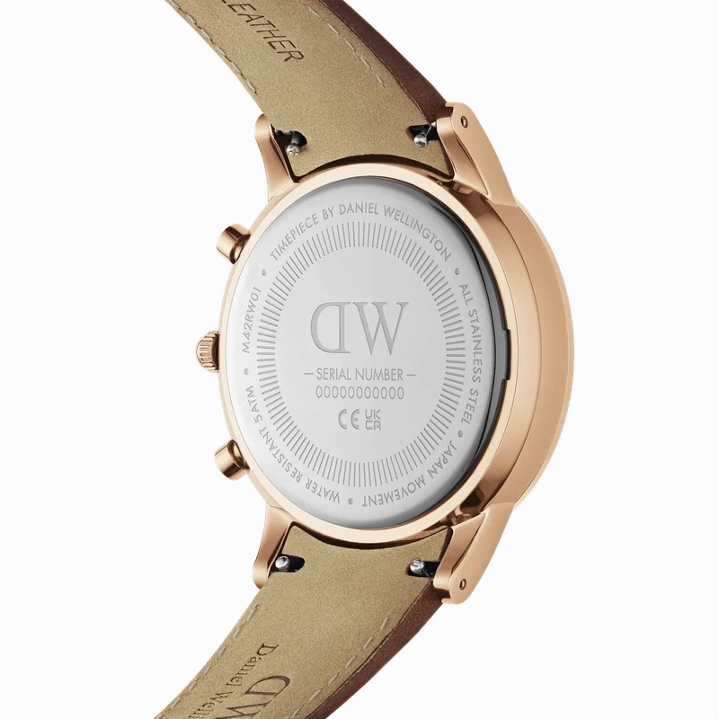 Daniel Wellington Iconic Chronograph St Mawes Amber RG Watch 42mm