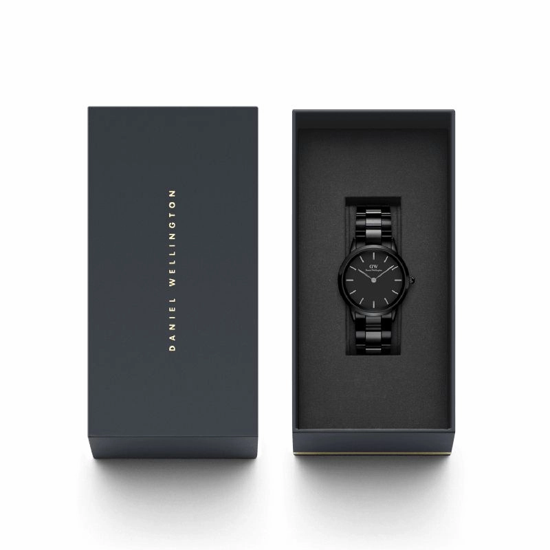 Daniel Wellington Iconic Link Black Ceramic Watch 28mm