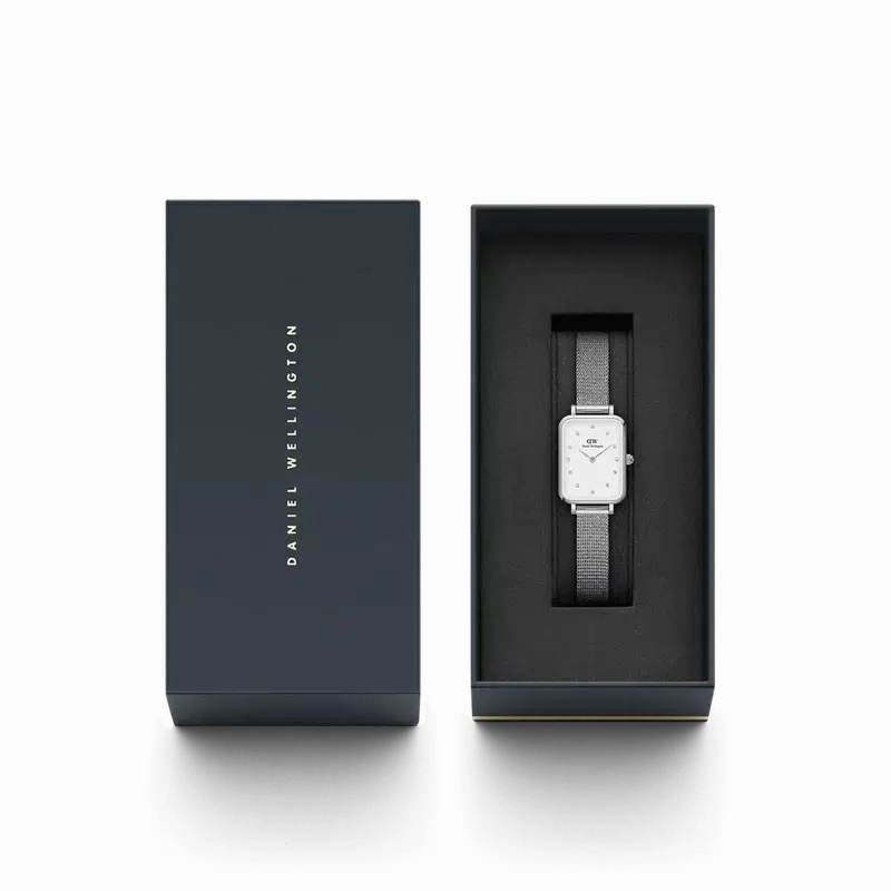 Daniel Wellington Lumine Pressed Sterling Silver Watch 20x26mm