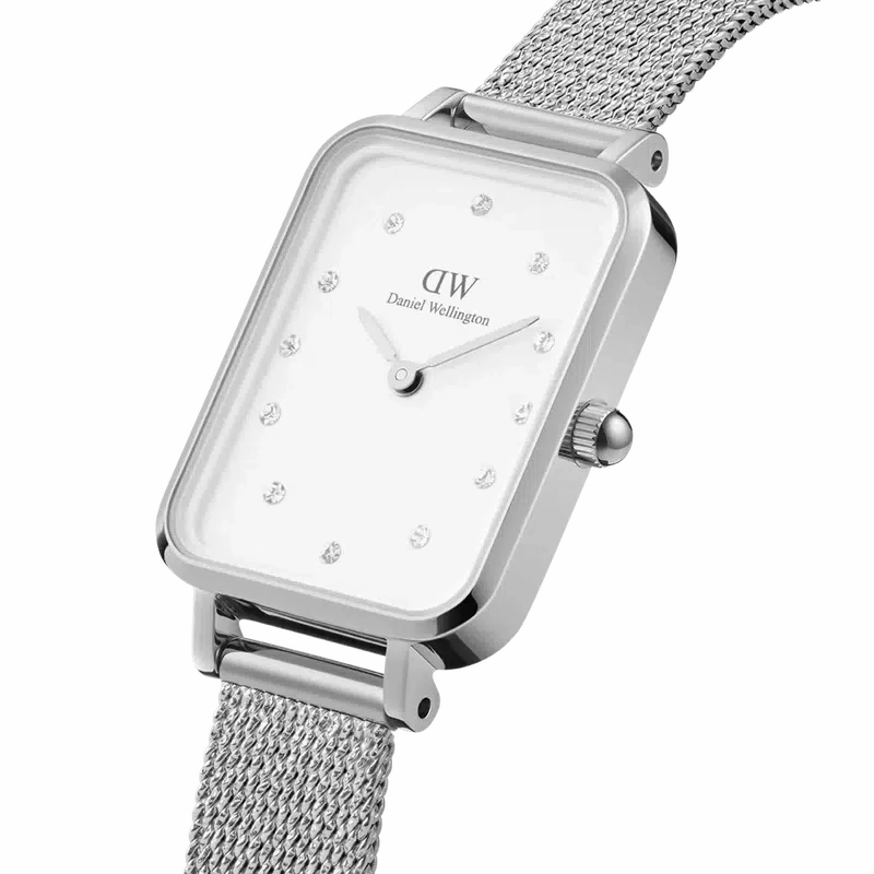 Daniel Wellington Lumine Pressed Sterling Silver Watch 20x26mm