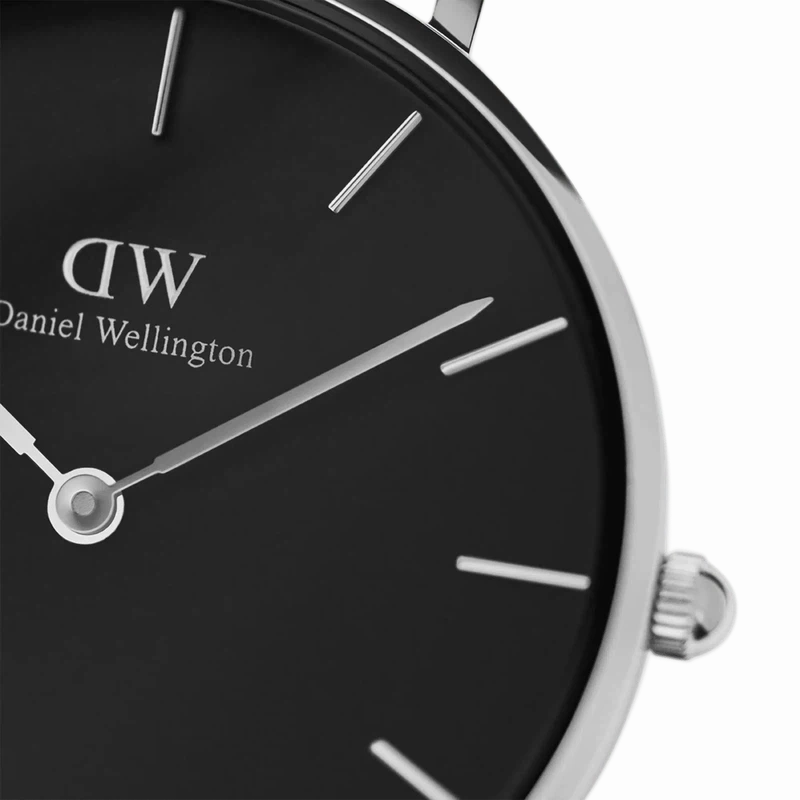 Daniel Wellington Petite Ashfield Silver Black Watch 28mm