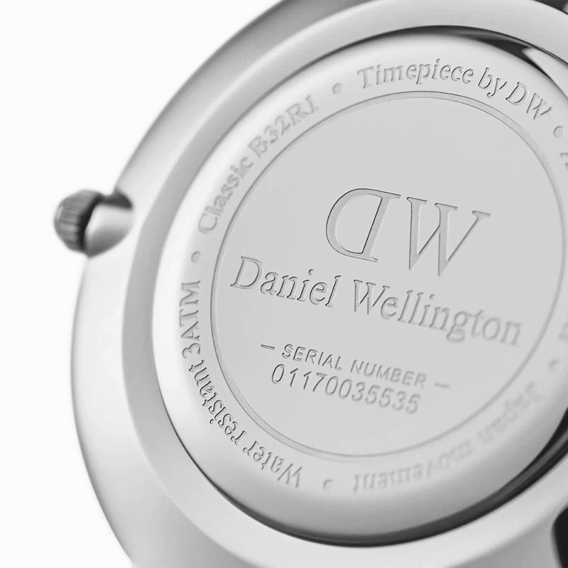 Daniel Wellington Petite Ashfield Silver Black Watch 28mm
