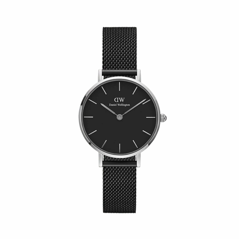 Daniel Wellington Petite Ashfield Silver Black Watch 28mm