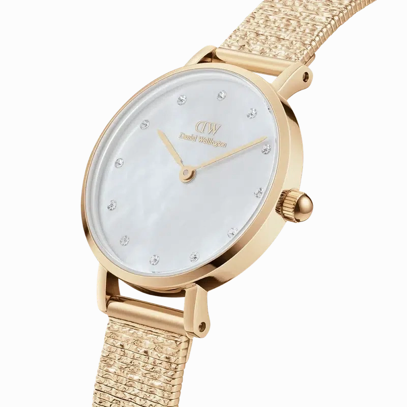 Daniel Wellington Petite Lumine Pressed Piano Gold Watch 28mm