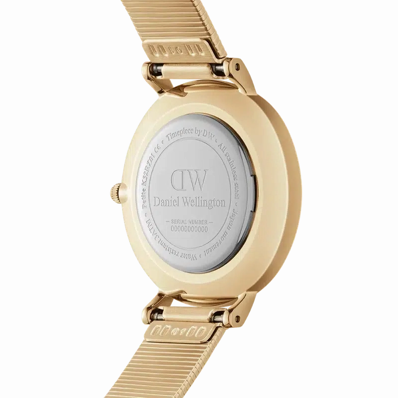 Daniel Wellington Petite Lumine Pressed Piano Gold Watch 28mm