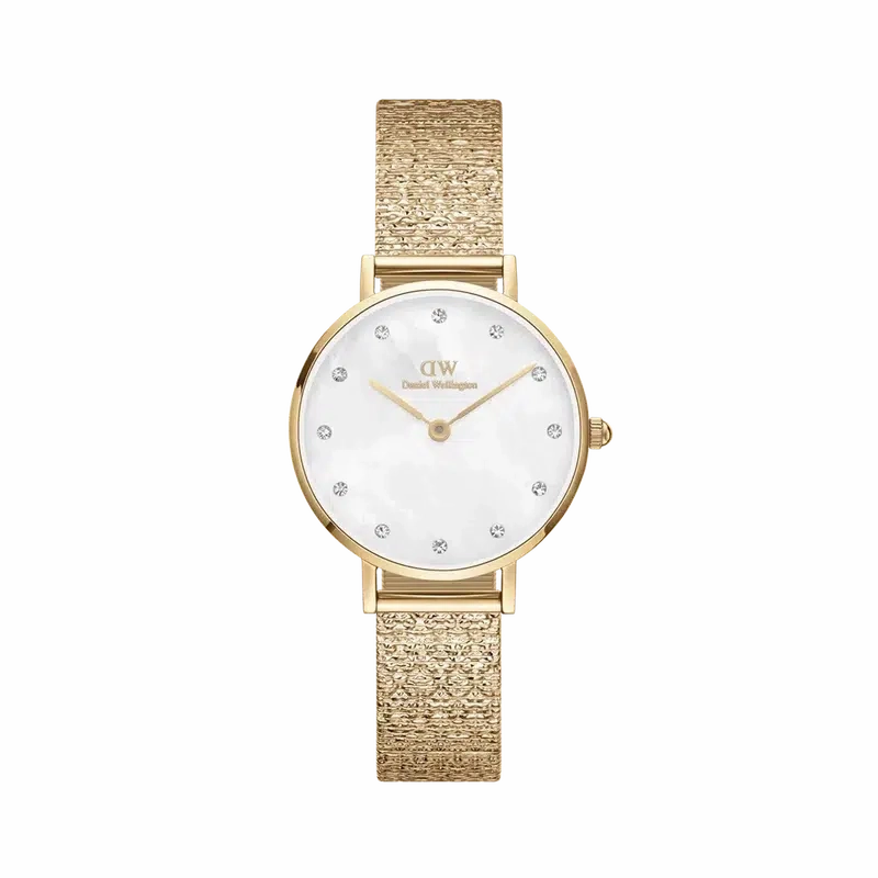 Daniel Wellington Petite Lumine Pressed Piano Gold Watch 28mm