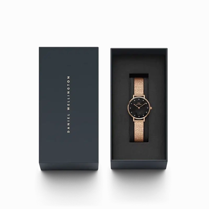 Daniel Wellington Petite Lumine Pressed Piano Rose Gold Watch 28mm