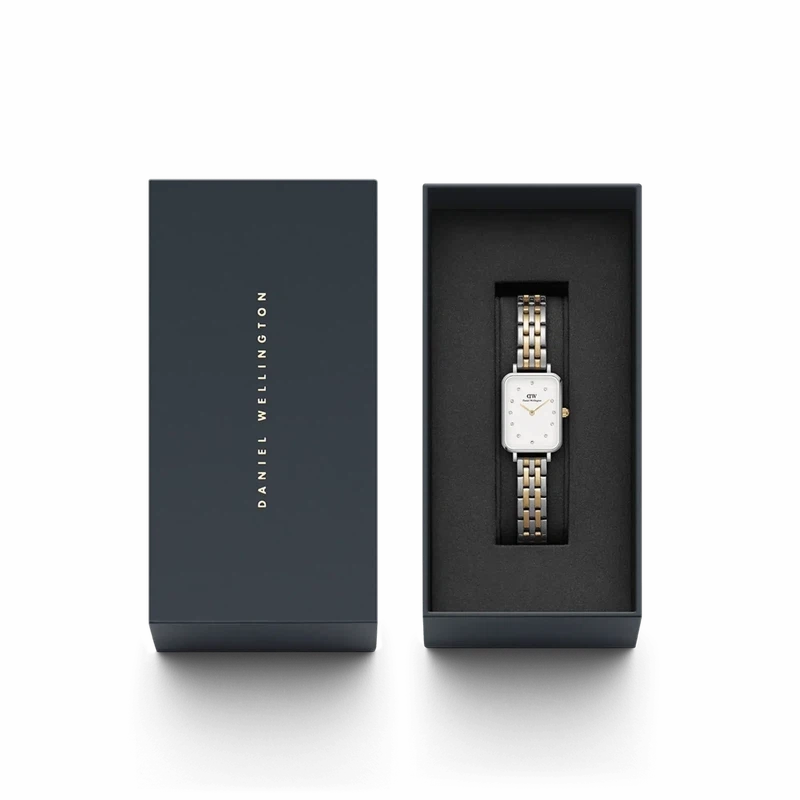 Daniel Wellington Quadro Lumine 5-link two-tone Watch 20x26mm