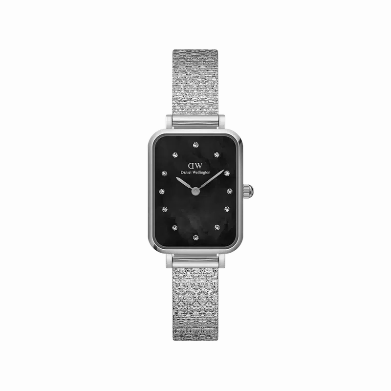 Daniel Wellington Quadro Lumine Pressed Piano Silver Watch 20x26mm