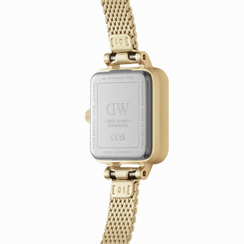 Daniel Wellington Quadro Mini Evergold Amber Rose Gold Watch 15.4x18.2mm