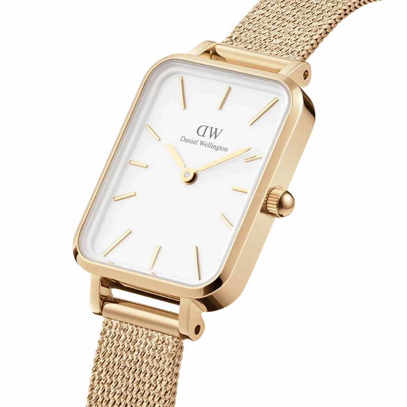 Daniel Wellington Quadro Pressed Evergold Gold Watch 20x26mm
