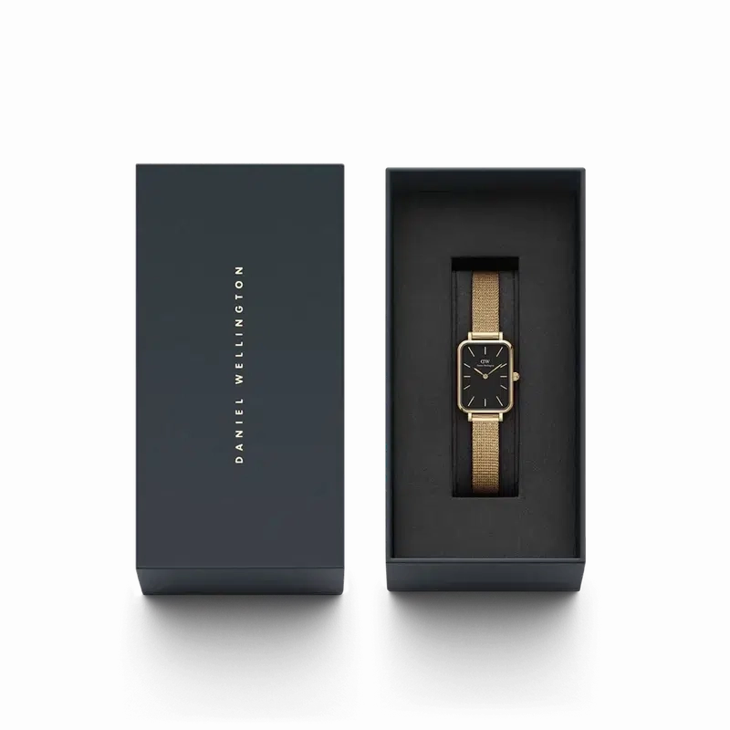 Daniel Wellington Quadro Pressed Evergold Gold Watch 20x26mm