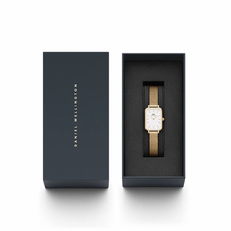 Daniel Wellington Quadro Pressed Evergold Gold Watch 20x26mm