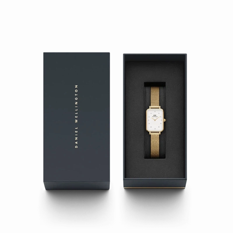 Daniel Wellington Quadro Pressed Evergold Watch 20x26mm