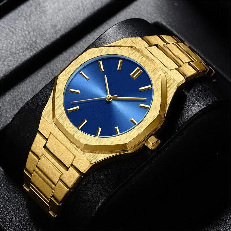 Diamond Gold Men's Watch Student Quartz 