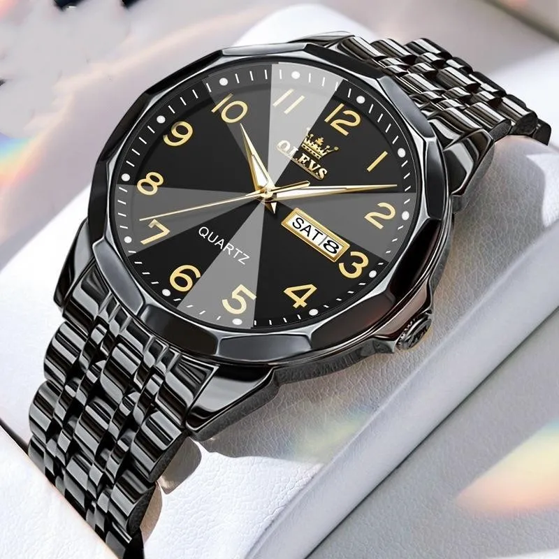Digital Calendar Quartz Watch Waterproof Men 