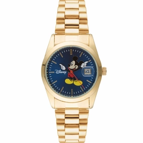 DISNEY TA45704 Mickey Mouse Gold Tone Watch 