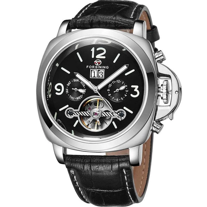 Double-sided Skeleton Luminous Men's Watch Automatic Belt Mechanical