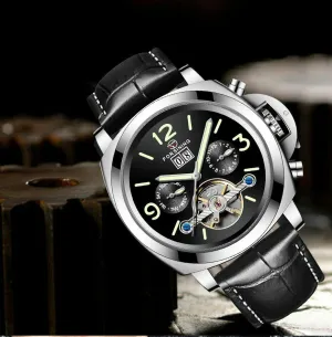 Double-sided Skeleton Luminous Men's Watch Automatic Belt Mechanical 