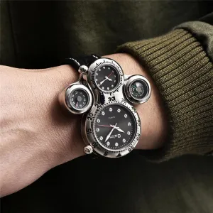 Dual Movement Outdoor Strap Quartz Watch 