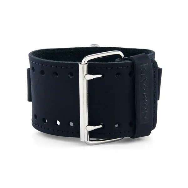 Eternity Black/Yellow Watch with Black Leather Wide Cuff LBB081Y