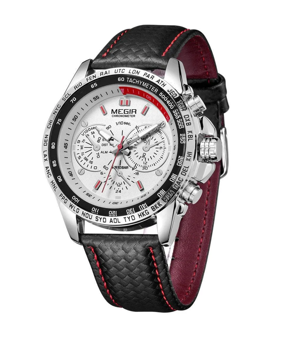 Fake Three-eyed Luminous Men's Watch Sports 