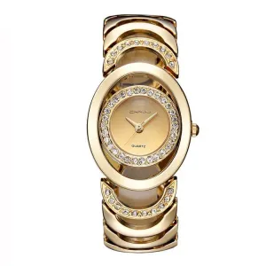 Fashion and Elegant Steel Band Diamond Ladies Watch 