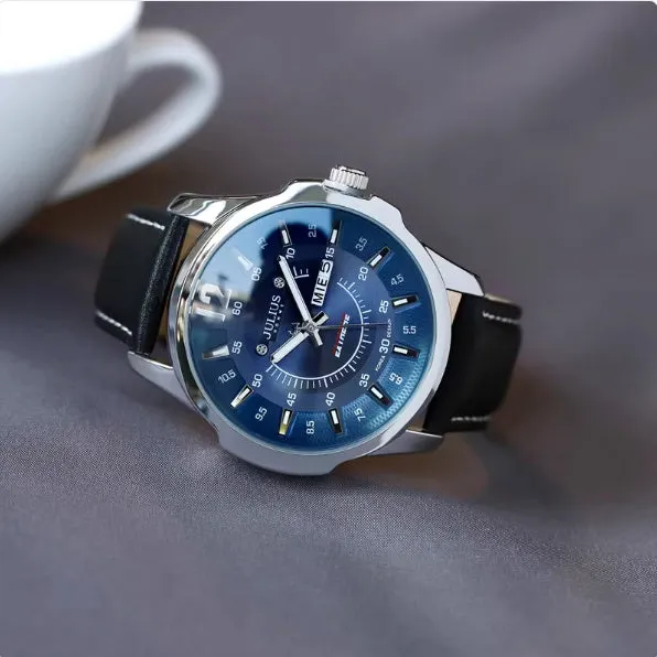 Fashion Calendar Week Quartz Handsome Men's Watch 