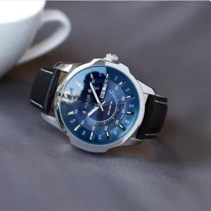 Fashion Calendar Week Quartz Handsome Men's Watch 