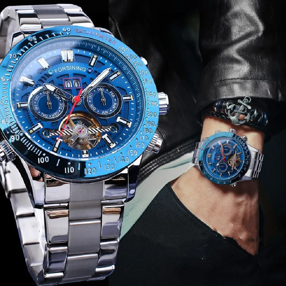 Fashion Casual Multi-function Tourbillon Automatic Mechanical Watch 