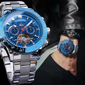 Fashion Casual Multi-function Tourbillon Automatic Mechanical Watch 