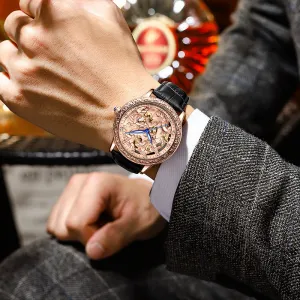 Fashion Hollowed-out Automatic Mechanical Waterproof Watch 