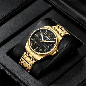 Fashion Simple Stainless Steel Men's Watch Luminous Waterproof 