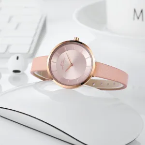 Fashion Trend  Thin Ladies Student Waterproof Watch 