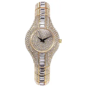 Fashion Watch With Diamonds And Colorful Stones Full Of Diamonds European-Style High-End Watches For Women 
